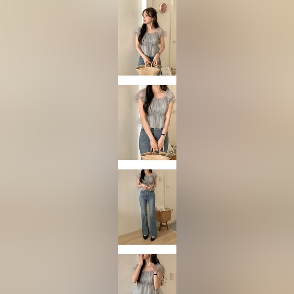 Mint gauzy blouse - Picture 3 of 4